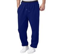 Pantalones Deportivos Hombre Amplio Deportivo Baggy Chándal Elástico Pantalones De Algodón Jogging Chándal Deportivo Recta Cremallera Pantalones Casual Training 2025 Sudadera Pants Running, Bu1, XXL