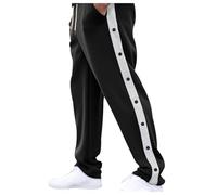 Pantalones Deportivos Hombre Cómodo Pantalones Deportivos Hombres Corte Recto Pantalones De Ocio Fitness Cintura Elástica Entrenamiento O Trabajo Casual, A-le negro, XXL