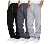 Pantalones Deportivos Hombre Ropa De Todos Los Días Pantalones Elásticos De Los Hombres De Corte Recto Pantalones De Entretenimiento Fitness Cintura Elástica Casual Pantalones Al Aire Libre, A-le