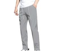 Pantalones deportivos largos de algodón para hombre, pantalones de chándal para hombre, de algodón, holgados, impermeables, transpirables, de trekking, con cremallera, para verano, senderismo, talla