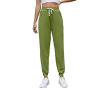 Pantalones Deportivos Mujer,Pantalon Chandal Mujer de Cintura Elástica con Cordón Holgados Elástico Color Sólido Trousers Casual Pernera Rectos Pantalón Deportes con Bolsillos Jogging Pants 2025