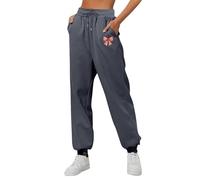 Pantalones deportivos para correr para mujer, pantalones deportivos unisex, casuales, holgados, para exteriores, cintura elástica con estampado de lazos de amor, pantalones cargo deportivos para