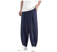 Pantalones deportivos para hombre Categoría de producto Pantalones casuales para hombre - Título del producto Pantalones de chándal sólidos de estilo casual con corte harén prácticos bolsillos
