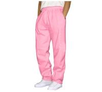 Pantalones deportivos para hombre, cintura elástica, pantalones de chándal para hombre, gran tamaño, ancho, pantalones Jogger para hombre, ancho y callejero, deportes y hombres, sudaderas, Rosa-2, M