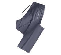 Pantalones deportivos para hombre de otoño al aire libre, holgados, con pliegues en la cintura, pantalones informales, cómodos pantalones de traje para hombre (negro, L), gris, 3XL