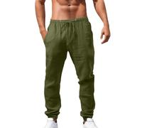 Pantalones deportivos para hombre, para primavera y verano, para todas las estaciones, transpirables, holgados, informales, estilo hip hop, Little House, Ejercito Verde, 4XL