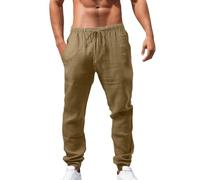 Pantalones deportivos para hombre, para primavera y verano, para todas las estaciones, transpirables, holgados, informales, estilo hip hop, Little House, marrón, 5XL