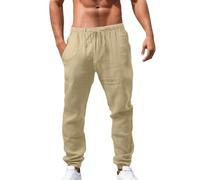 Pantalones deportivos para hombre, para primavera y verano, para todas las estaciones, transpirables, holgados, informales, estilo hip hop, Little House, caqui, 4XL