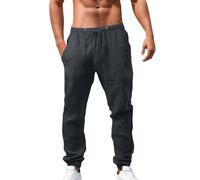 Pantalones deportivos para hombre, para primavera y verano, para todas las estaciones, transpirables, holgados, informales, estilo hip hop, Little House, gris oscuro, 4XL