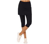 Pantalones deportivos para mujer con falda 2 en 1, faldas de tenis con bolsillos, falda de golf, gimnasio, entrenamiento, falda deportiva, cintura alta, pantalones deportivos hasta la rodilla