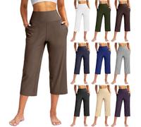 Pantalones deportivos para mujer de 7/8 de longitud anchos, pantalones de jogging para mujer, cintura alta, pantalones anchos, pantalones de chándal anchos, pantalones de entrenamiento, yoga