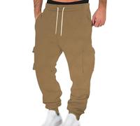 Pantalones deportivos tipo cargo para hombre, con textura y puños, pantalones deportivos de jacquard, pantalones elásticos de tiro medio, pantalones de senderismo con cintura elástica, pantalones para