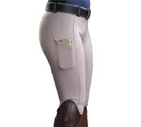 Pantalones Ecuestres Pantalones de equitación elásticos de Cintura Alta for Mujer y Hombre(White,S)