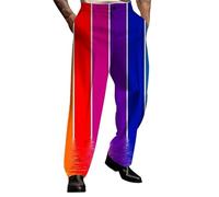 Pantalones elegantes ligeros para oficina con estampado de arco iris chino vestidos de hombre Slim Fit clásico traje recto casual vacaciones jogging culturismo orgullo gay Rainbow Fitness verano