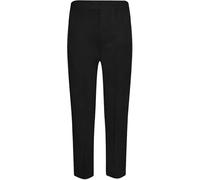 Pantalones escolares para niños de vuelta a la escuela, pantalones de tirón para niños - medio elásticos, sin cremallera/clip, pantalones de uniforme escolar de uso fácil, pantalones negros para niños