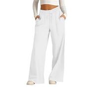 Pantalones Fino Verano Mujer Tallas Grandes Algodón y Lino Pantalones Mujer Pantalon Largos Ligeros Vintage Rectos con Bolsillos y Pliegues con Bolsillos Y Cordón Vintage Moda Playa Vacaciones Boho