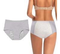 Pantalones fisiológicos de 40 a 150 kg, tallas grandes, de L a 8XL, a prueba de fugas, para antes y después, ropa interior para mujer, bikini de encaje, paquete de corte en V, plata, XXL