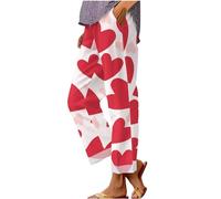 Pantalones Fluidos Mujer Plus Size - Pantalones De Yoga, Pantalones Largos Oversized, Pantalones De Moda, Casual, Elástico, Pantalones De Llanura, Chándal Verano De Playa Estiramiento, Imprimir, con