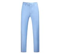 Pantalones formales casuales para hombre, para negocios, oficina, trabajo, hogar, pantalones de vestir inteligentes, pierna recta, bolsillos delanteros planos, cintura inferior, azul celeste, 3XL
