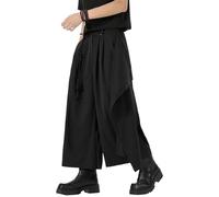 Pantalones Harem para Hombre, Faldas de Verano de Talla Grande, Pantalones Pierna Ancha con Cordón, Casuales Harajuku Kimono