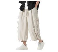 Pantalones harén de yoga para hombre Hakama Kung Fu Pantalones de dobladillo ancho Wushu Kimono chinos anchos Hip Hop Baggy Pantalones anchos Pantalones anchos Pantalones anchos Pantalones de pierna