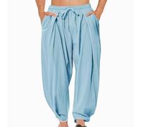 Pantalones Hippy De Pierna Ancha para Hombre - Pantalones para Hombre Verano Moda Trabajo Estilo Harén, Pantalon Suelto Fitness Chandal Bombacho - para Jogging, Uso Diario, Deportes, Yoga