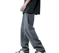 Pantalones holgados genéricos, para hombre, vaqueros grandes, holgados para urbanos, pantalones anchos y cómodos para diario, Chino casual para salidas diarias, Jogging minimalista, gris, M