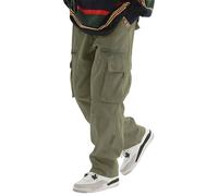 Pantalones Holgados para Hombre, Pantalones Cargo Holgados para Hombre, Casuales el día a día, Color Verde Militar, Talla XX Large.