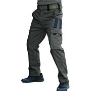 Pantalones Hombre Cargo Negro,Pantalones de Trabajo de Entrenamiento Resistentes al Desgaste de Color sólido Europeo, Pantalone Casuales, Sueltos, cómodos, Modernos, Deportivos, con Bolsillos