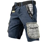 Pantalones Hombre Casual, Pantalones Cortos Cargo para Hombre, Informales, para Entrenamiento Al Aire Libre, CóModos, Ligeros, Transpirables, De Verano, con DiseñO Estampado A La Moda