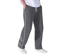 Pantalones Hombre Casual Pantalones Rectos Bordado Estrella Holgados Diseño Urbano Streetwear Cómodos Ocio