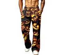 Pantalones Hombre con Bolsillo Cintura Elástica Men's Fashion Halloween Pantalon Basicas Moda Classic Pantalones Deportiva Fitness Calle 19 XL