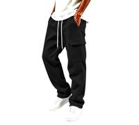 Pantalones Hombre de Bolsillos Múltiple Color Sólido Pantalones Chandal Hombres de Cordón Cómodas Suaves Duraderas Casual Jogger Hombre Laterales Jeans Stretch Corte Recto