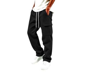 Pantalones Hombre de Bolsillos Múltiple Color Sólido Pantalones Chandal Hombres de Cordón Cómodas Suaves Duraderas Casual Jogger Hombre Laterales Jeans Stretch Corte Recto