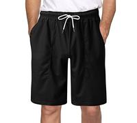 Pantalones Hombre Gym - Pantalones Deportivos para Hombre Pantalones De Jogging A Rayas Pantalones De Entrenamiento De Verano con Bolsillos Cintura Elástica Pantalones (Black XXXL)