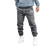 Pantalones Hombre Hombres con Bolsillos Pantalones De Trabajo De Gran Cintura Elástica Tubo Recto Resistente Sudaderas Con Bolsillo Cintura Baggy Pantalones Deportivos Streetwear, Gy2-b, XL