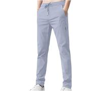 Pantalones Hombre Moda Casual Pants Verano Seda de Hielo Ligero Transpirable Jogging Deportivos Pantalon Largo Cordón Fitness Gym cómodo Suelto Running Basic Chandal Talla Grande