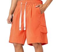 Pantalones Hombre - Pantalones Casuales para Actividades Al Aire Libre Corte Holgado Ligeros Verano Y Otoño Fáciles De Lavar A Máquina Diseño Elegante Y Sólido (Orange XXXXL)