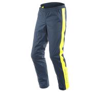 Dainese Storm 2 Pantalones de lluvia de motocicleta, azul-amarillo, tamaño XS para Hombres