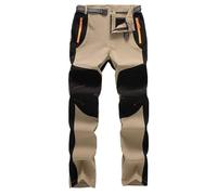Pantalones impermeables para hombre - Pantalones de senderismo para hombre ligeros para nieve, esquí, montañismo, pantalón exterior resistente al viento, pantalón recto regular elástico, parte