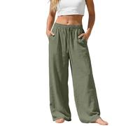 Pantalones Jeans Anchos a La Moda Verde En Frescos Oversize Bootcut Cadera Adolescentes Reductoras Finos Poliester Amarillos Leopardo Naranja Rompidos Bajo Amplia Figura Athletics Sudar