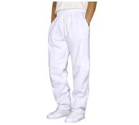 Pantalones Jogging Hombre Baggy Pantalones Cargo Hombre Chándal Deportivo con Cordón y Bolsillos Bajos Jogger Hombres Confort Streetwear Color sólido Pantalones Casual Hombres Sportswear, B-blanco., S