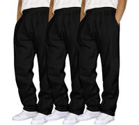 Pantalones Jogging Hombre Leger Pantalones Casual Hombres Pantalones De Correr Ligero Deporte Cintura Elástica Cintura Cintura Elástica Pantalones Amplios Entrenamiento Otoño Invierno, A-le negro, 3XL