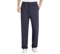 Pantalones Largos Casual de Secado Rápido Verano para Hombre Modelo Recto y Ligero Recto Delgado Elástico Elástico Comfort Loose Fit Chino Ajuste Normal para el Tiempo Libre, gris, XXL