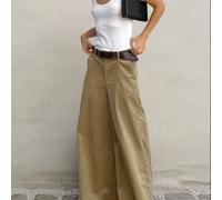 Pantalones largos de color sólido para mujer, elegantes, casuales y diarios, diseño de 2 bolsillos para un fácil desplazamiento al trabajo, tejido y para un uso