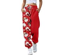 Pantalones largos de invierno para mujer, cintura alta, pantalones de Navidad, pantalones de Navidad, pantalones de dormir, pantalones de invierno, pantalones de ocio, pantalones de Navidad