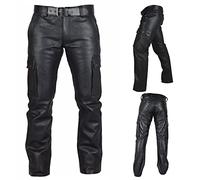 Pantalones largos de piel sintética para hombre, pantalones de trabajo, piernas largas, pantalones de senderismo, impermeables, para el tiempo libre, para botones, pantalones cargo al aire libre