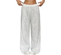 Pantalones Lentejuelas Pantalón Mujer Pantalones Anchos Invierno Baile Urbano Pantalon Chandal Algodon Palazzo Yoga Ropa De Otoño Elegante E Azul Marino Calcas Fato Treino Mulher Largos Verano