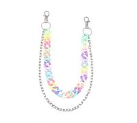 Pantalones ligeros de aleación acrílica, cadena de doble capa, color caramelo, accesorios de cadena para festivales y fiestas, falda vaquera, talla única, como se describe, como se describe