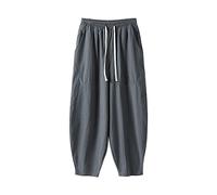 Pantalones ligeros de verano para hombre, pantalones de lino para hombre, jogging, gótico, punk, bombacho, pantalones vikingos, informales, de algodón, holgados, pantalones piratas, pantalones harén